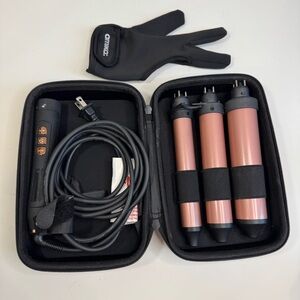 Amika Rose Gold Curling Iron wand Set with Case